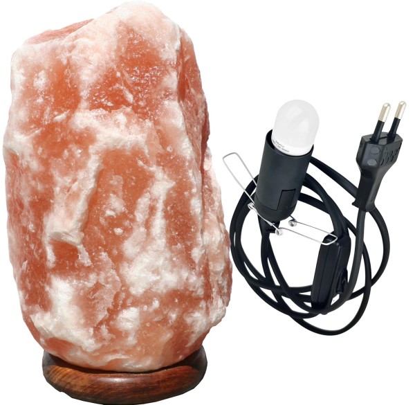 LED Kristall Salzlampe 2-3kg Salzleuchte Nachtlampe aus Himalya Punjab Pakistan