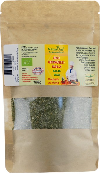 Nachfüllpackung-Gewürzsalz Salat Bio 100 g