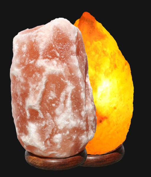 Kristallsalz-Lampe "naturell" mit Elektrik 100 - 120 kg