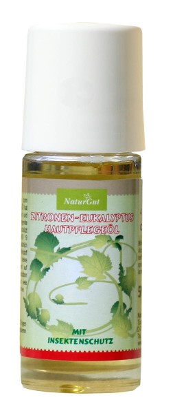 Zitronen-Eukalyptus Hautpflegeöl mit Insektenschutz Roll On 50ml